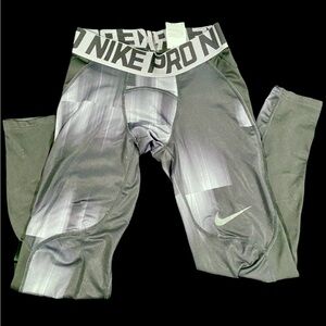 Nike Pro Black and Gray Athletic Leggings